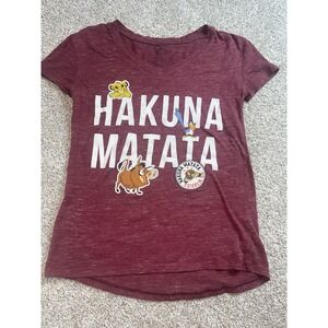 Disney Hakuna Matata V Neck Shirt XS Lion King
